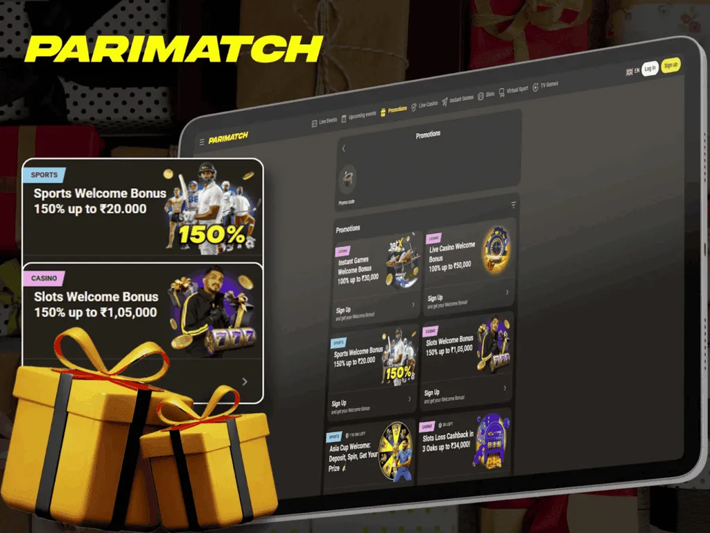 Parimatch Bonuses Section