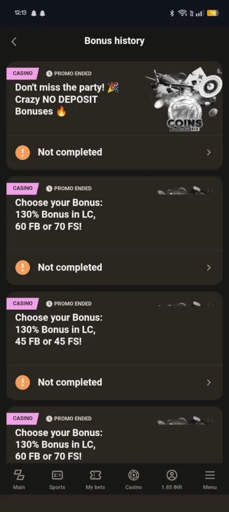 Parimatch Bonuses & Promotions