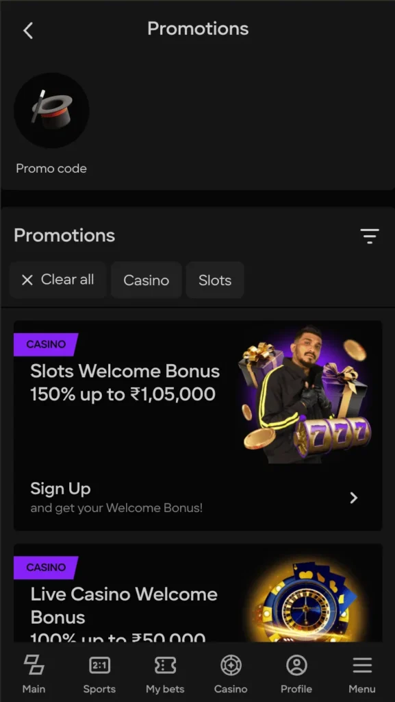 Parimatch Promotions