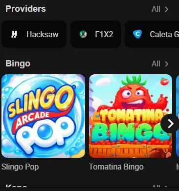 Bingo games Parimatch app