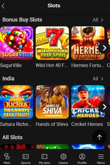 Online slots Parimatch app