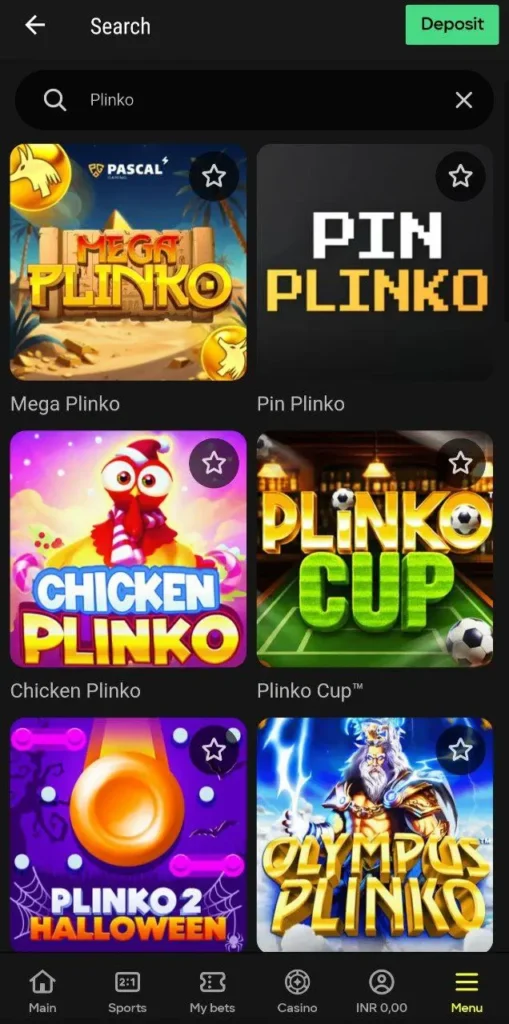 Parimatch Plinko Games