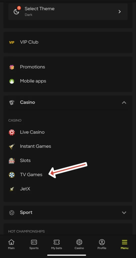 TV Games on Parimatch