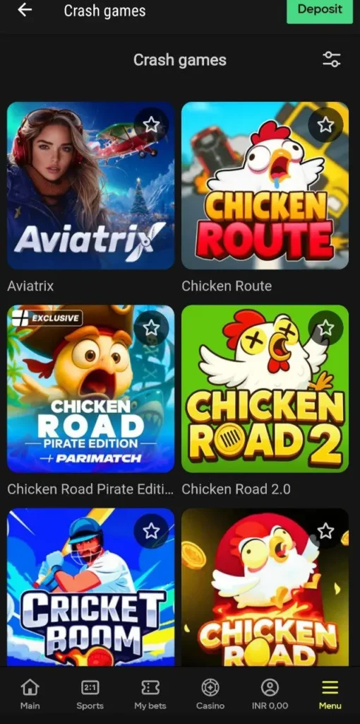  Parimatch Crash Games