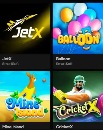 Instant games on Parimatch