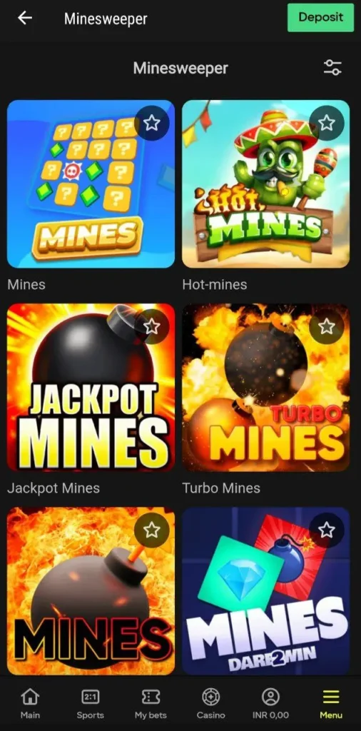 Parimatch Mines Games