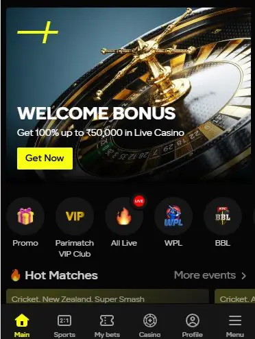 Online betting Parimatch