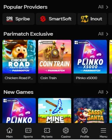 Parimatch best online instant games