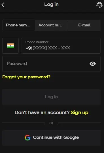 Parimatch login