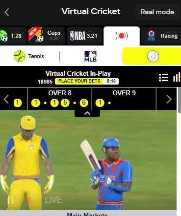 virtual games betting on Parimatch