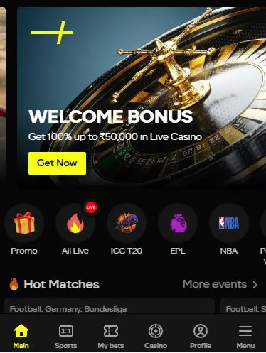 Parimatch casino app