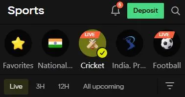 cricket betting on Parimatch