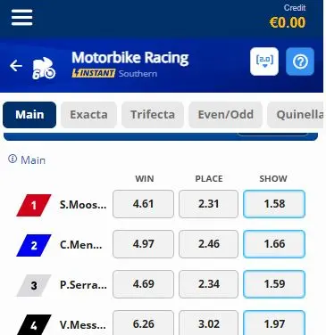 virtual betting on Parimatch